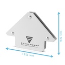 STAHLWERK 6 × Magnet-Schweißwinkel 30° x 45° x 60° x 75° x 90° x 135°, 2 x 4 kg