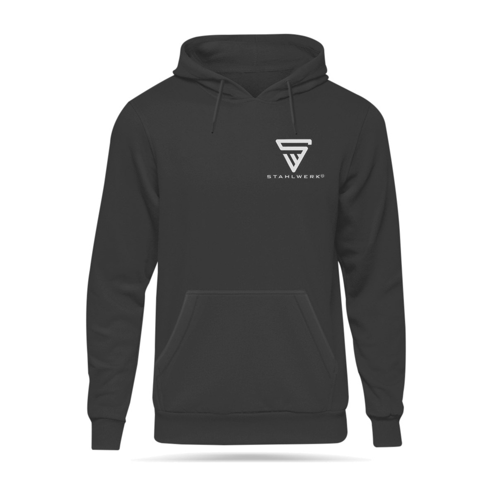 STAHLWERK Hoodie Schwarz Kapuzen-Pullover Größe S 100% Baumwolle 