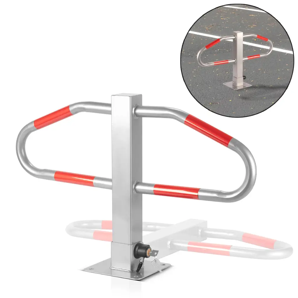 STAHLWERK Parkplatzsperre umlegbar, Parkplatzbügel klappbar Parksperre
