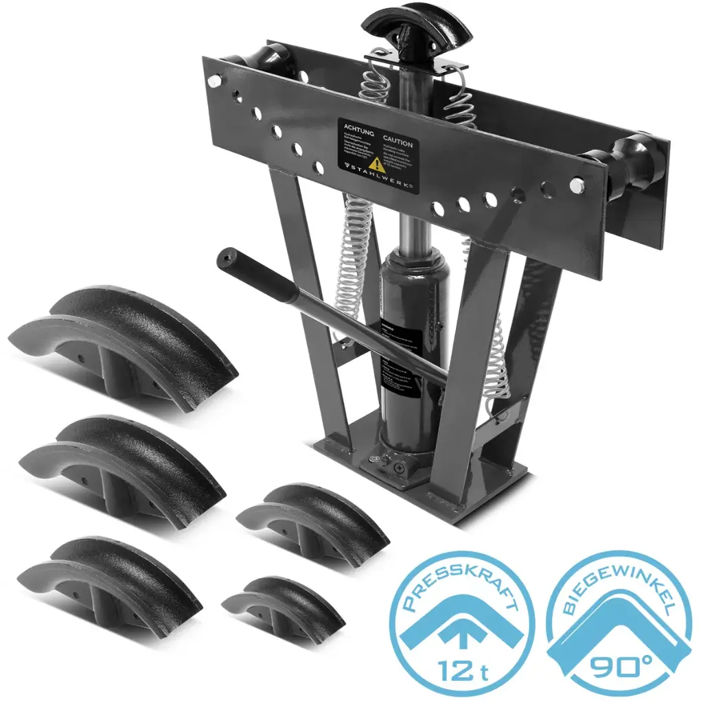 STAHLWERK Rohrbiegemaschine bis 90° 12 t Presskraft hydraulisches Rohrbiegegerät