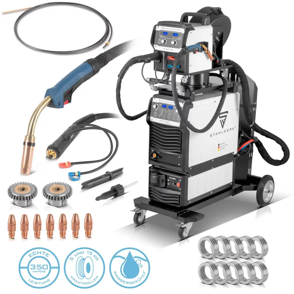 STAHLWERK Industrie-Schweißgerät MIG MAG 350 DP IGBT Inverter mit 350 Ampere