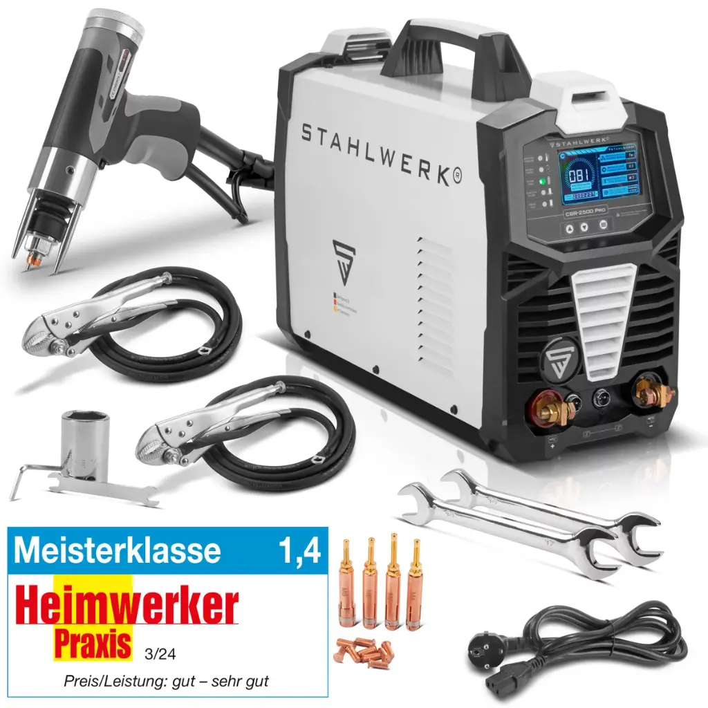 STAHLWERK Profi-Ausbeulspotter CBR-2500 Pro 2.500 J und 230 V Alu Smart Repair