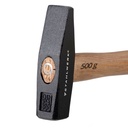 STAHLWERK Hammer Schlosserhammer 500g robuster Stahlkopf, Griff aus Hickory Holz