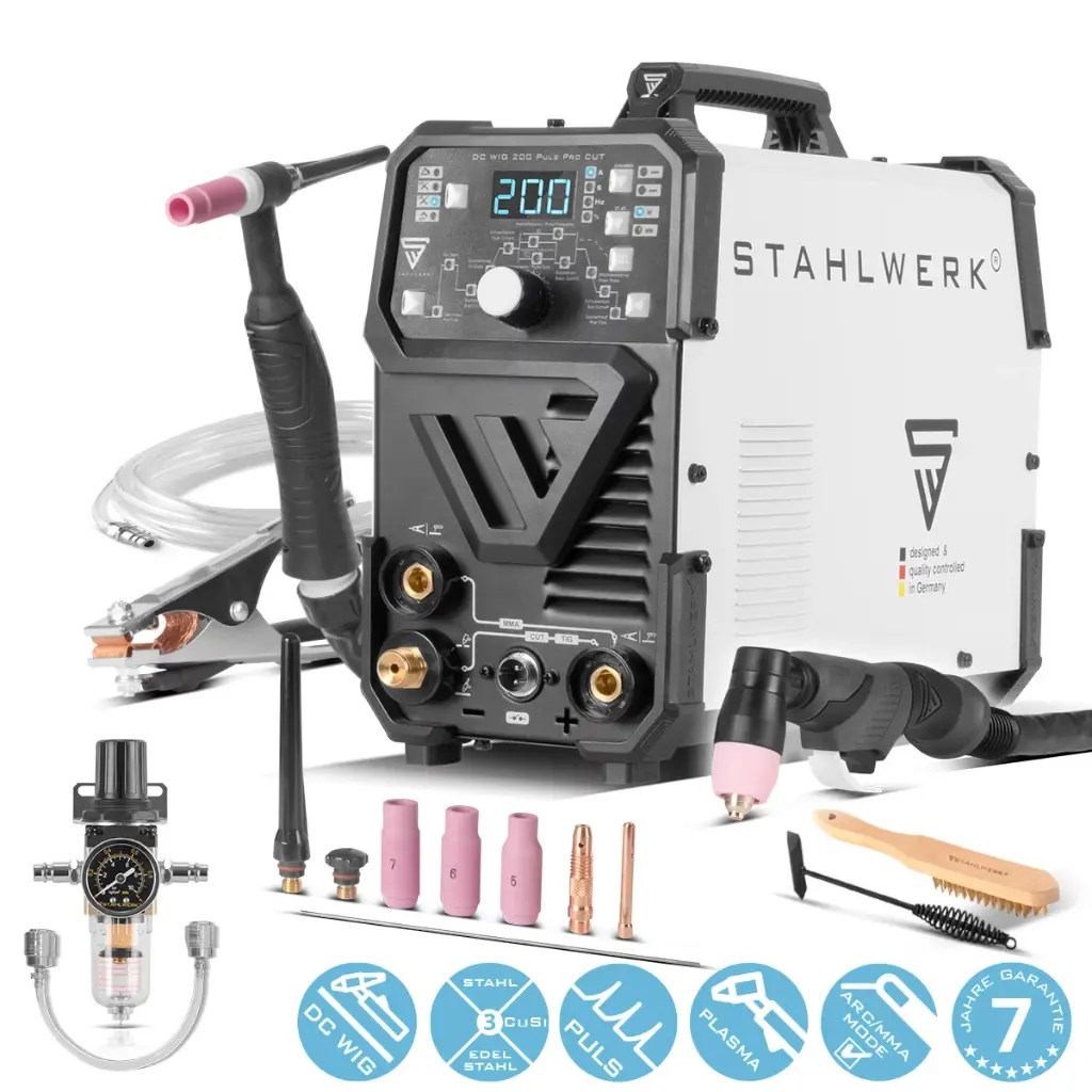 Kombi-Schweißgerät DC WIG 200 Puls Pro CUT4-in-1