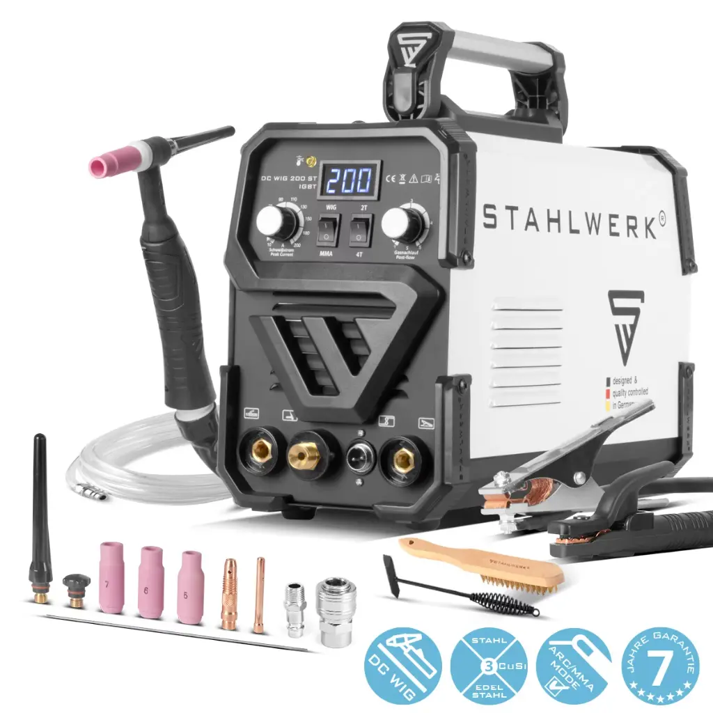 Schweißgerät DC WIG 200 ST IGBT mit 200 Ampere und MMA E-Hand