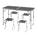 STAHLWERK Campingtisch mit 4 Hockern Aluminium Klapptisch Campingmöbel Set